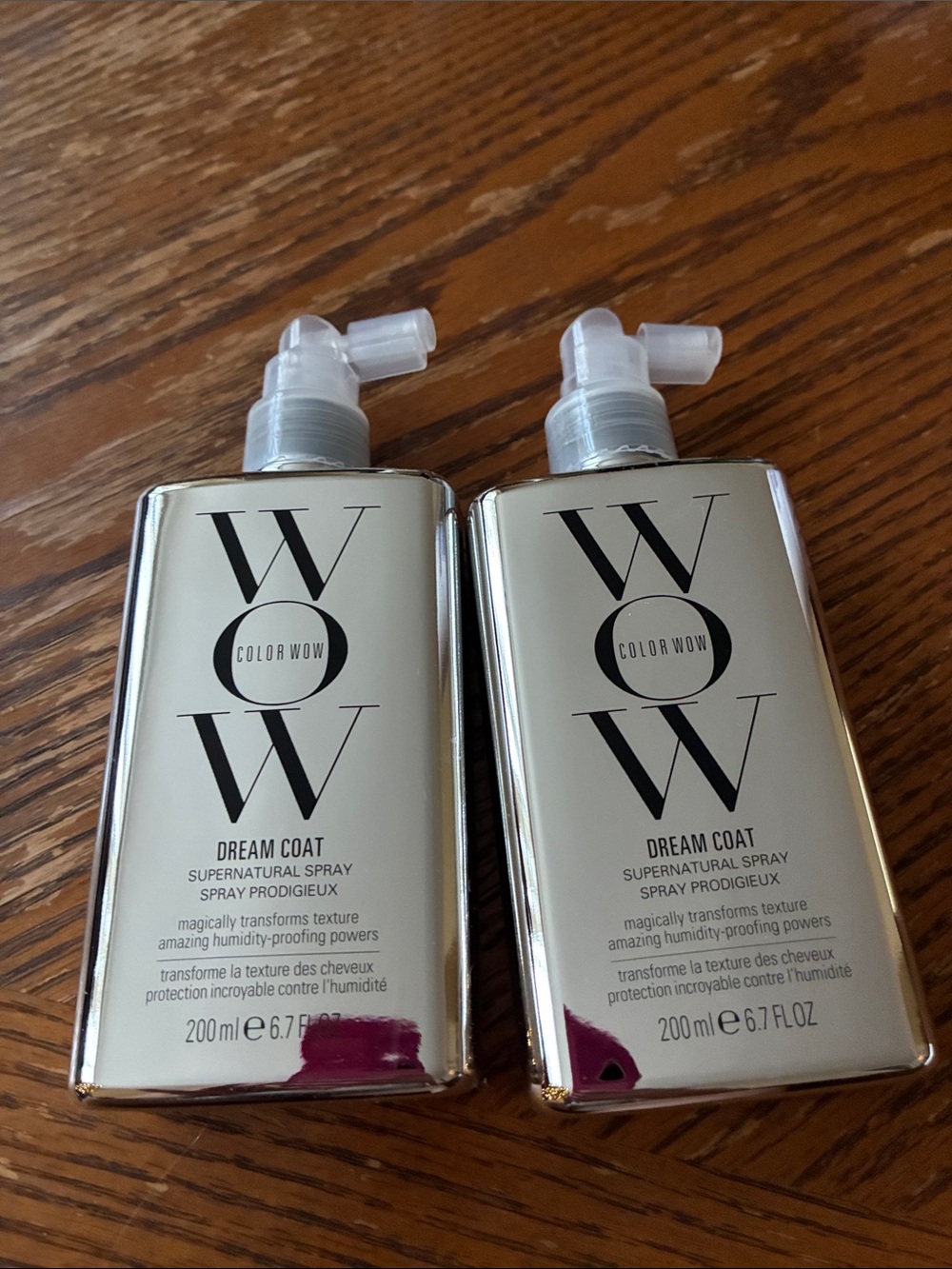 NEW UNUSED Color Wow Dream Coat Supernatural Spray - Metallic Silver Bottles